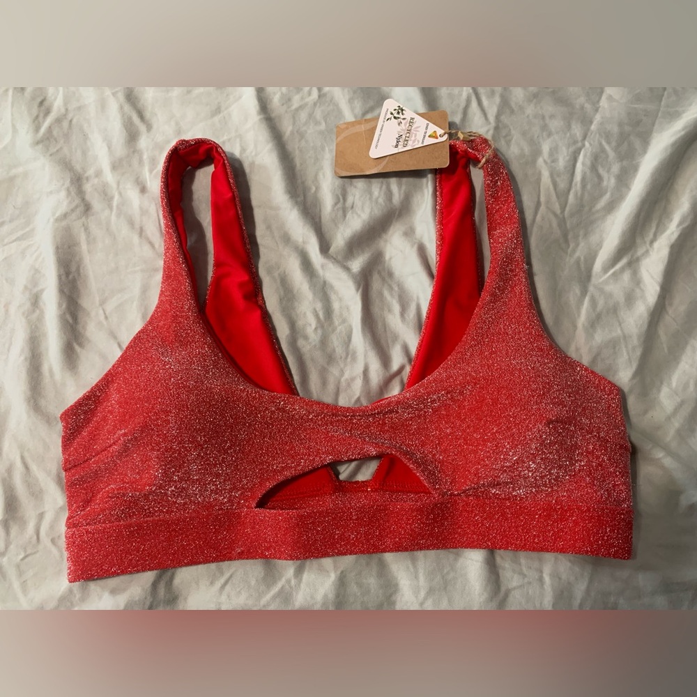 ♥️Berlook Lurex Glitter Cut Out Bikini Top♥️ - Picture 3 of 6